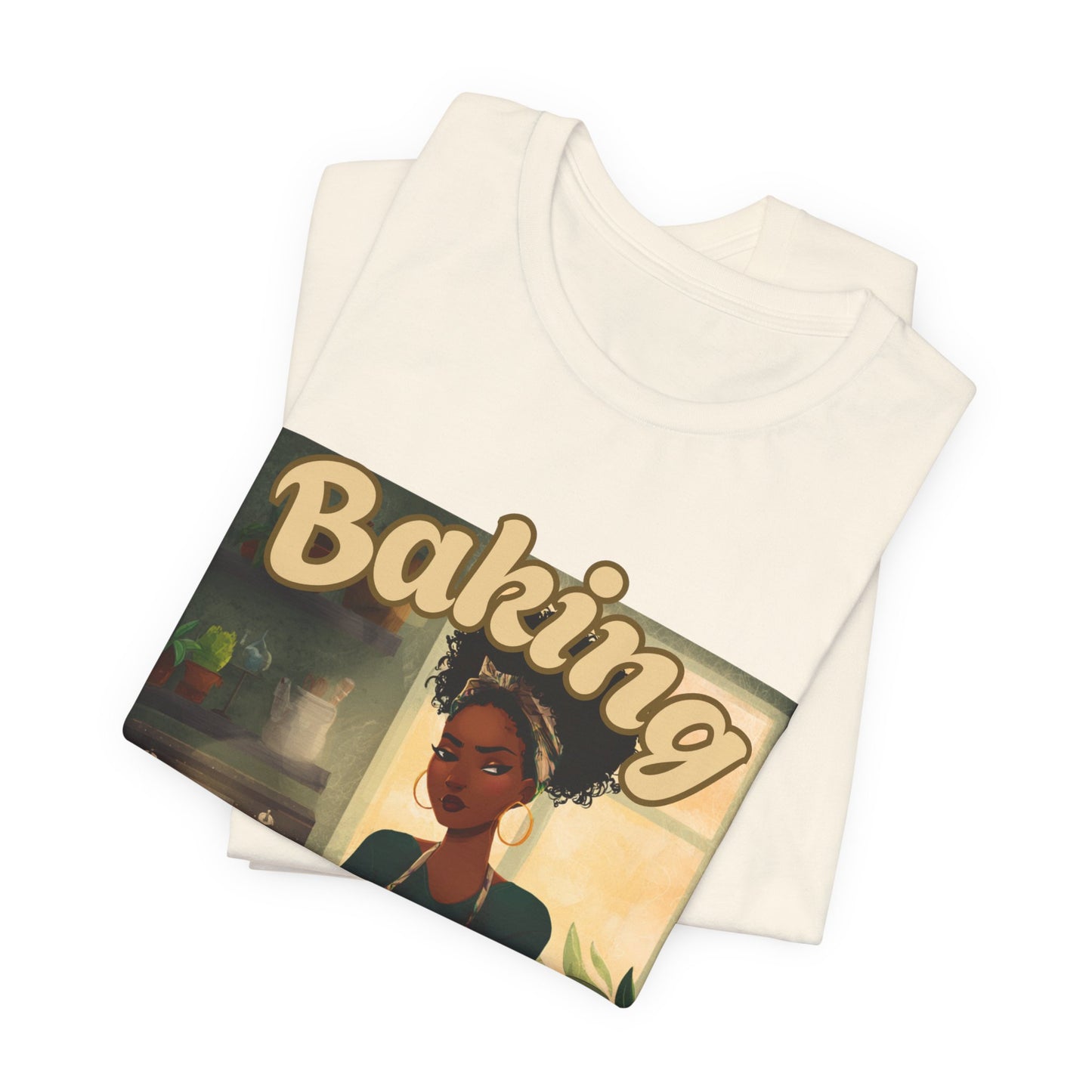 Baking, Because Murder is Illegal T-shirt – Black Woman Baker Edition