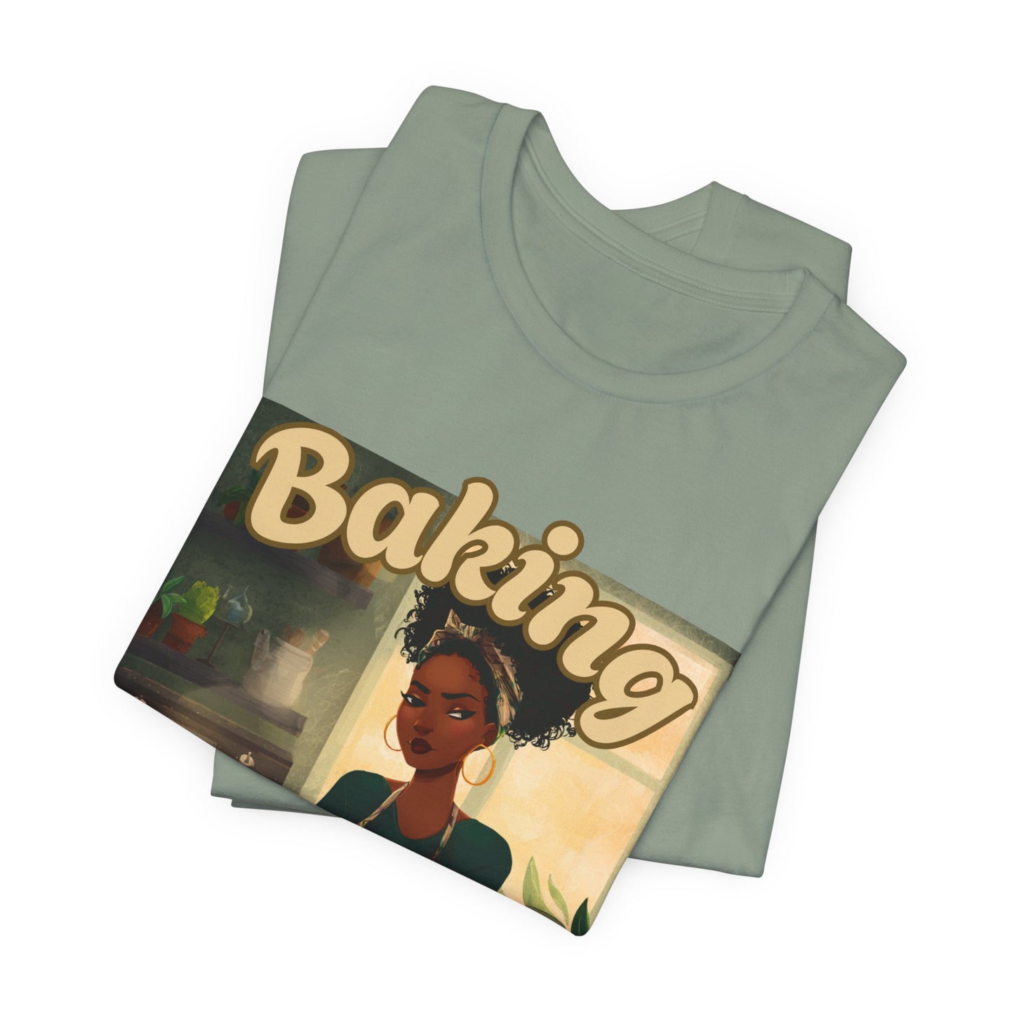 Baking, Because Murder is Illegal T-shirt – Black Woman Baker Edition