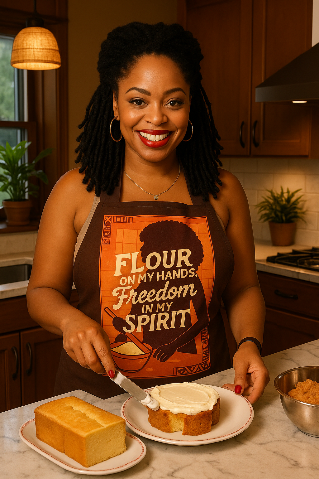 "Flour on My Hands, Freedom in My Spirit" Apron