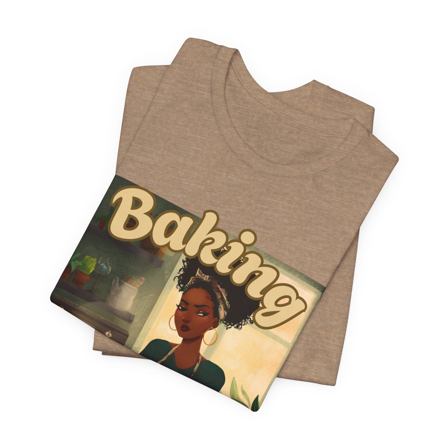 Baking, Because Murder is Illegal T-shirt – Black Woman Baker Edition