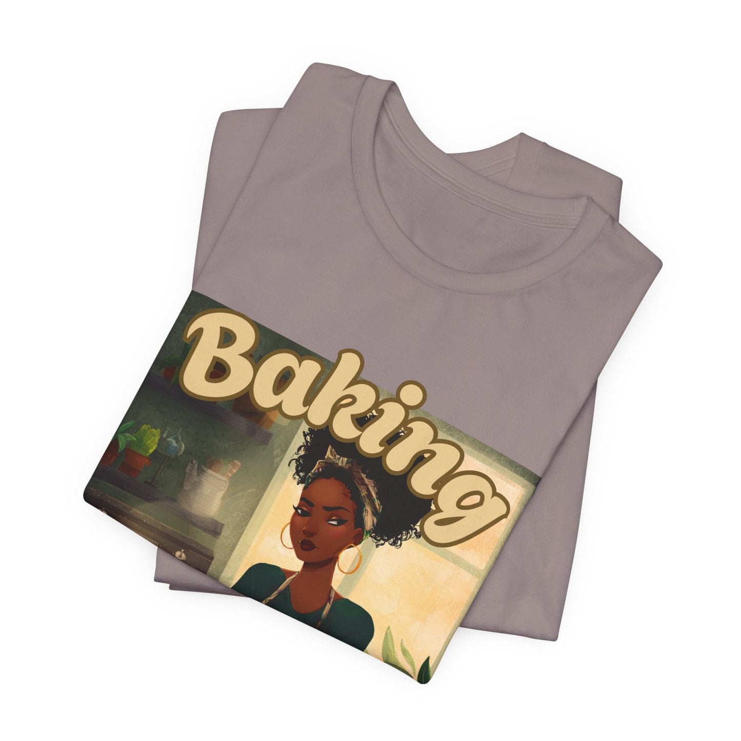 Baking, Because Murder is Illegal T-shirt – Black Woman Baker Edition