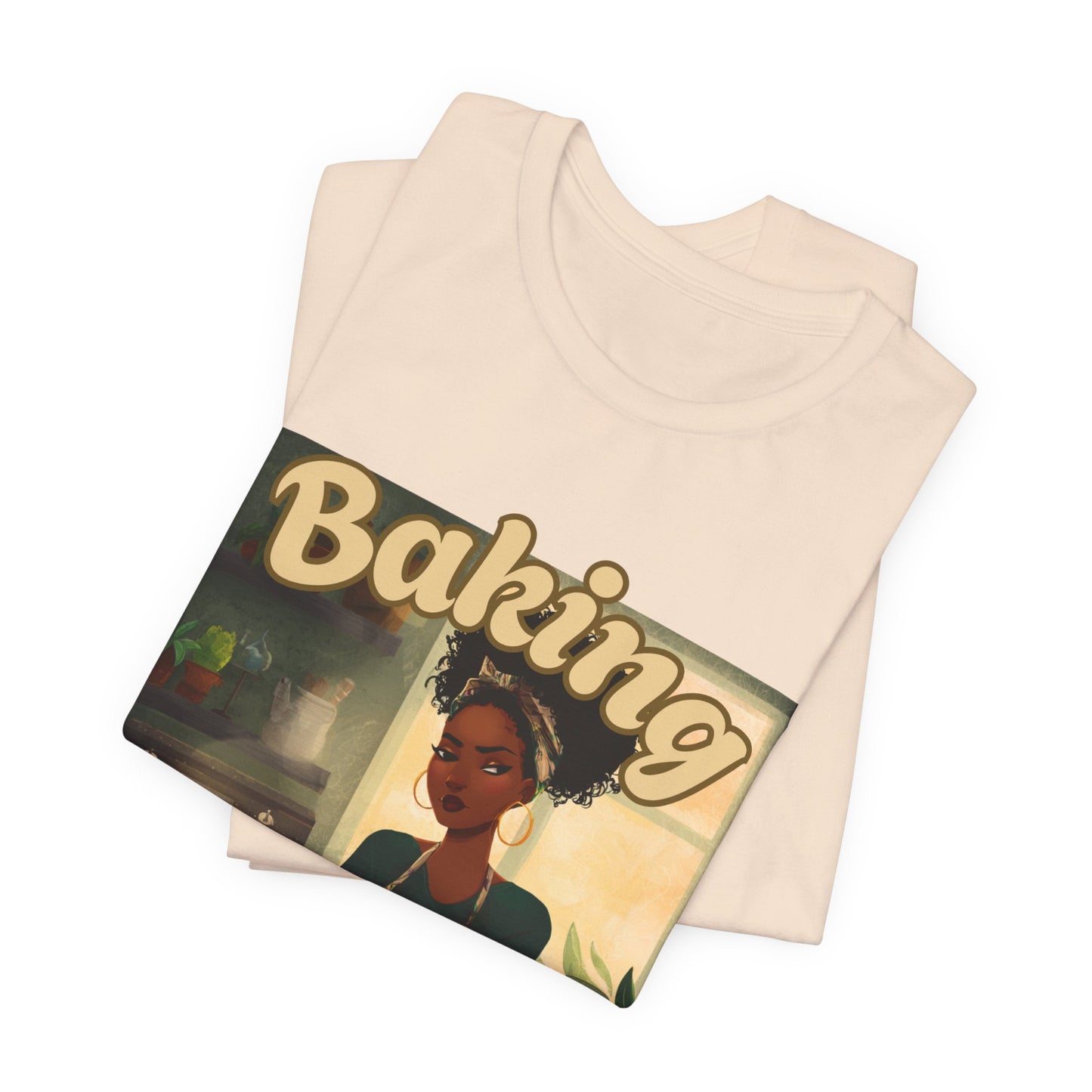 Baking, Because Murder is Illegal T-shirt – Black Woman Baker Edition