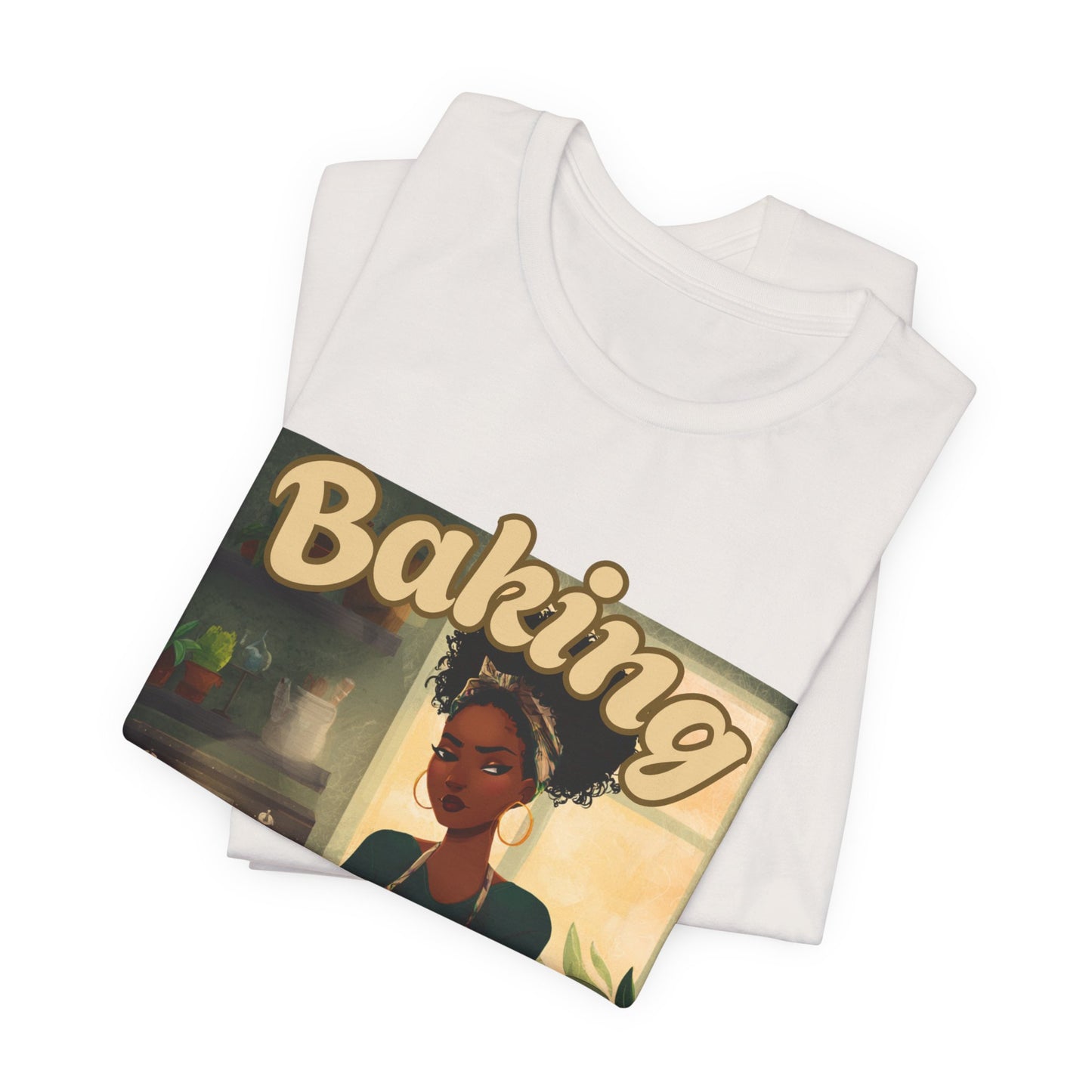 Baking, Because Murder is Illegal T-shirt – Black Woman Baker Edition