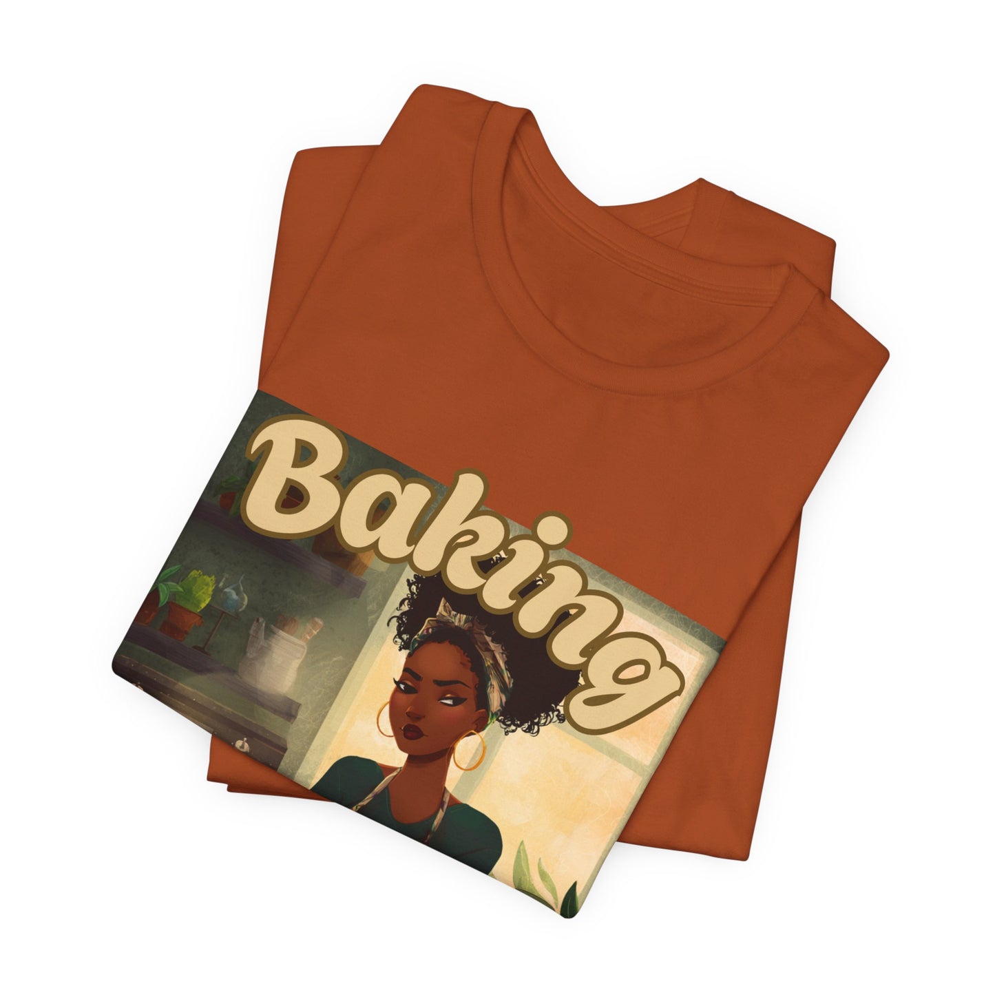 Baking, Because Murder is Illegal T-shirt – Black Woman Baker Edition