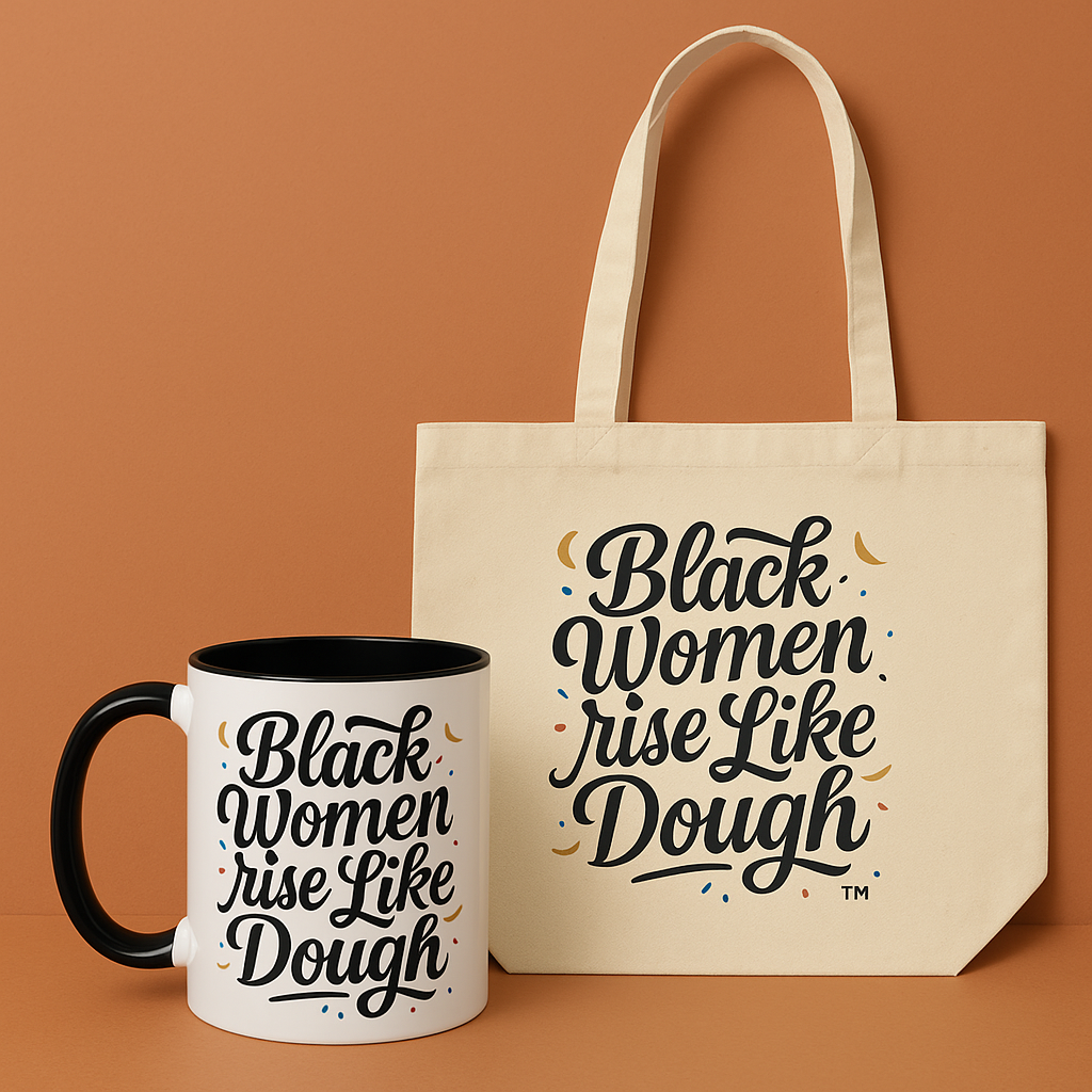 Black Women Rise Like Dough™ Mug and Tote Bundle
