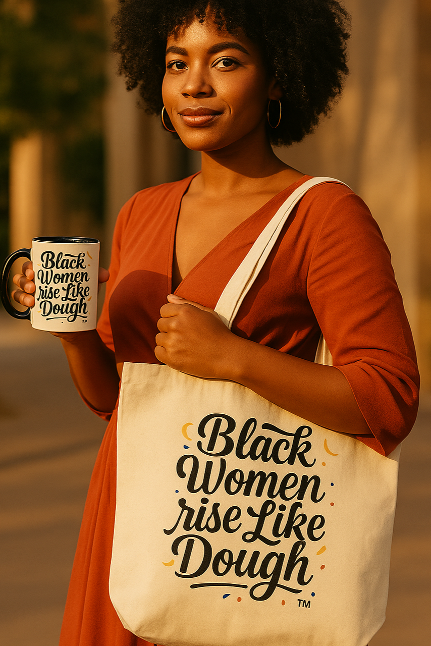 Black Women Rise Like Dough™ Mug and Tote Bundle