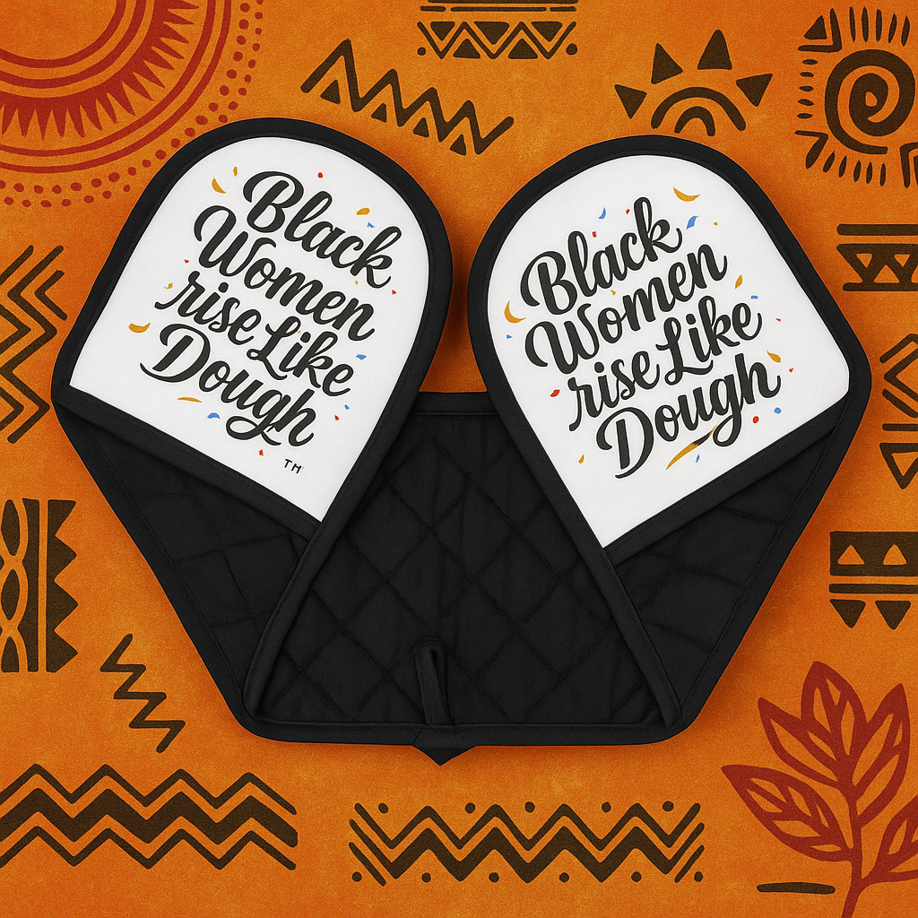 Black Women Rise Like Dough™ Oven Mitts