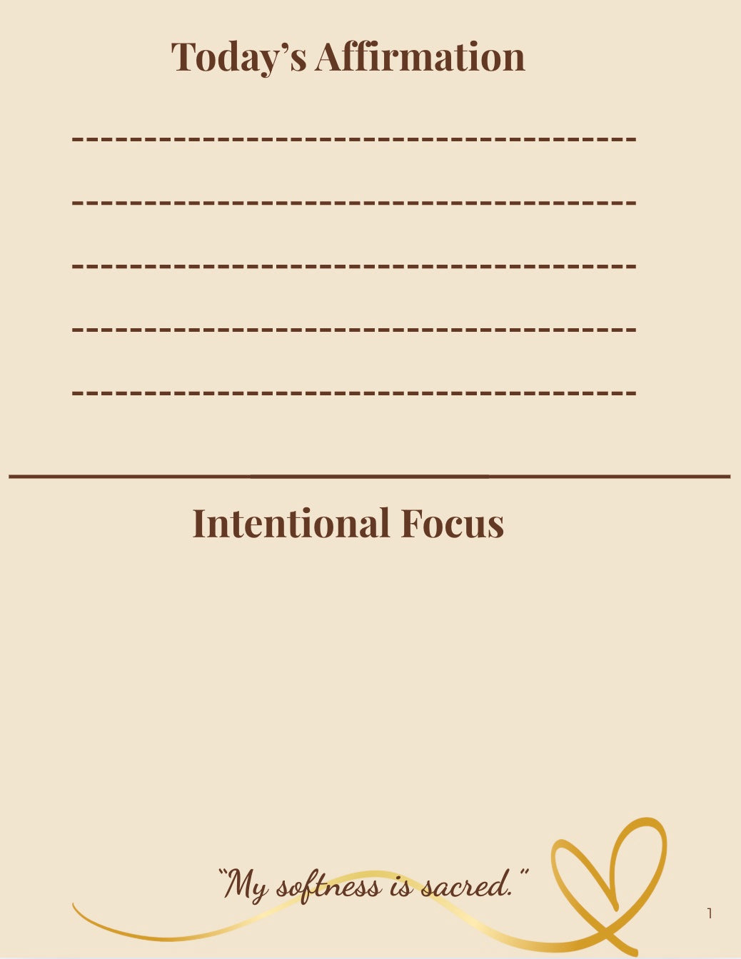 Legacy Lives In My Hands Self Care Planner - Affirmations, Goals, & Grace